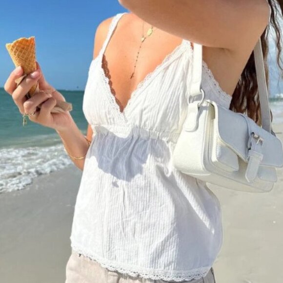 Brandy Melville Tops - Brandy Melville Women's  Edith Lace Tank Top - OS